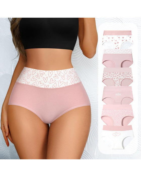 Women's Cute Love Print Soft Breathable Brief