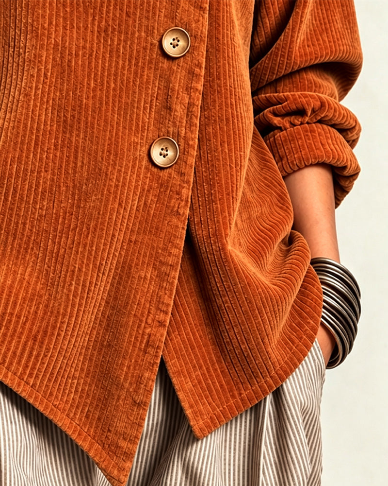 Turtleneck Button Loose Coat