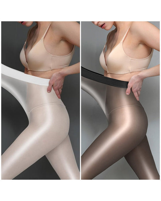 Glossy Transparent Tights For Women