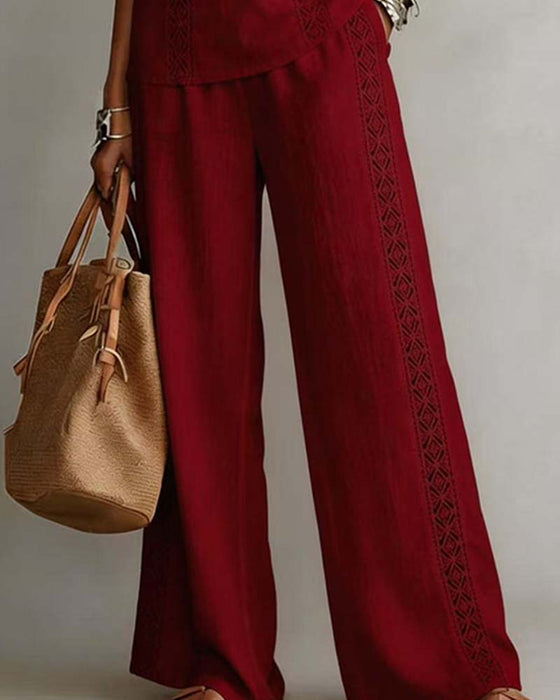 Hollow Out Halter Two-Piece Sets