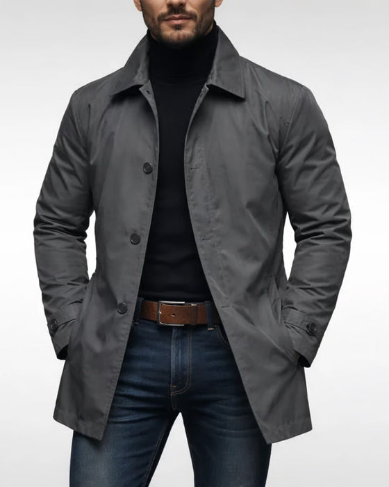 Weatherproof Long Coat | Men’s Insulated Button Jacket Outerwea