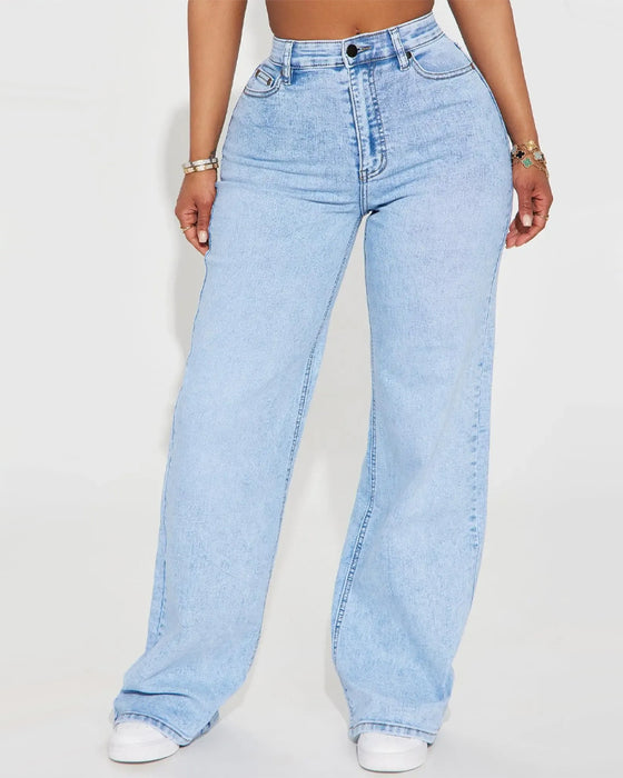 High-Waisted Butt-Lifting Slight-Flared Jeans