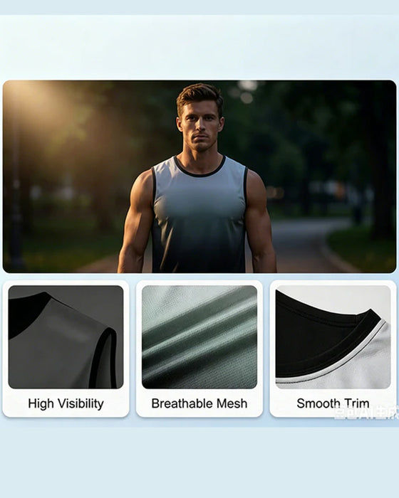 Men's Gradient Crew Neck Tank Top