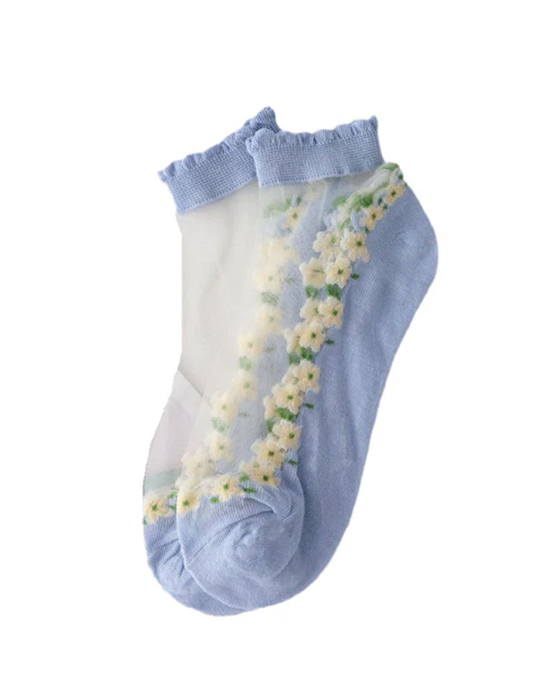 Summer Floral Breathable Socks