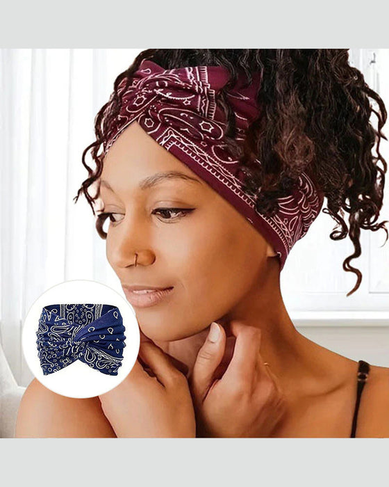 Vintage Style Wide Tie-Dye Hairband