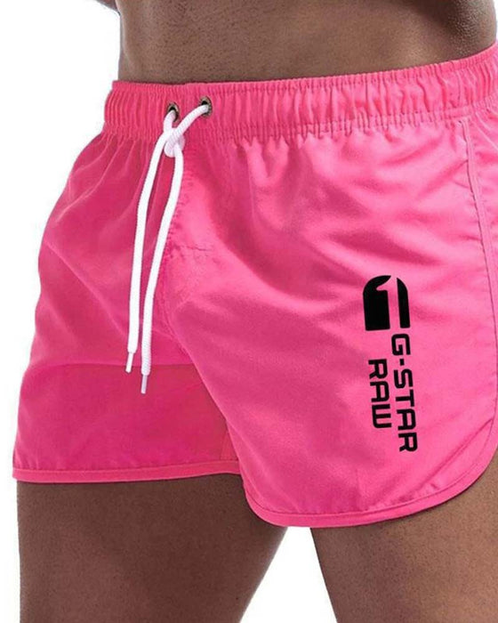 Elastic Waist Drawstring Quick-Dry Sports Shorts