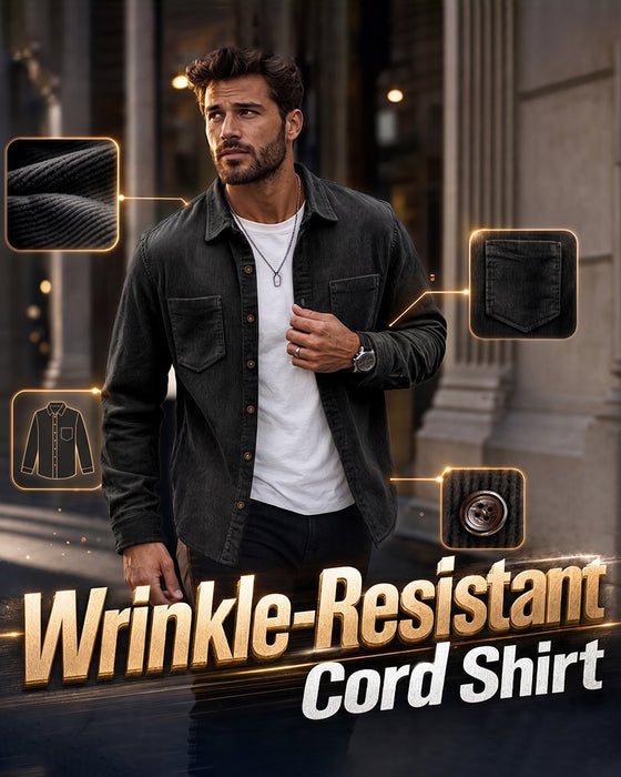 👔Men's Casual Corduroy Shirt Jacket – Classic Texture Meets Everyday Comfort