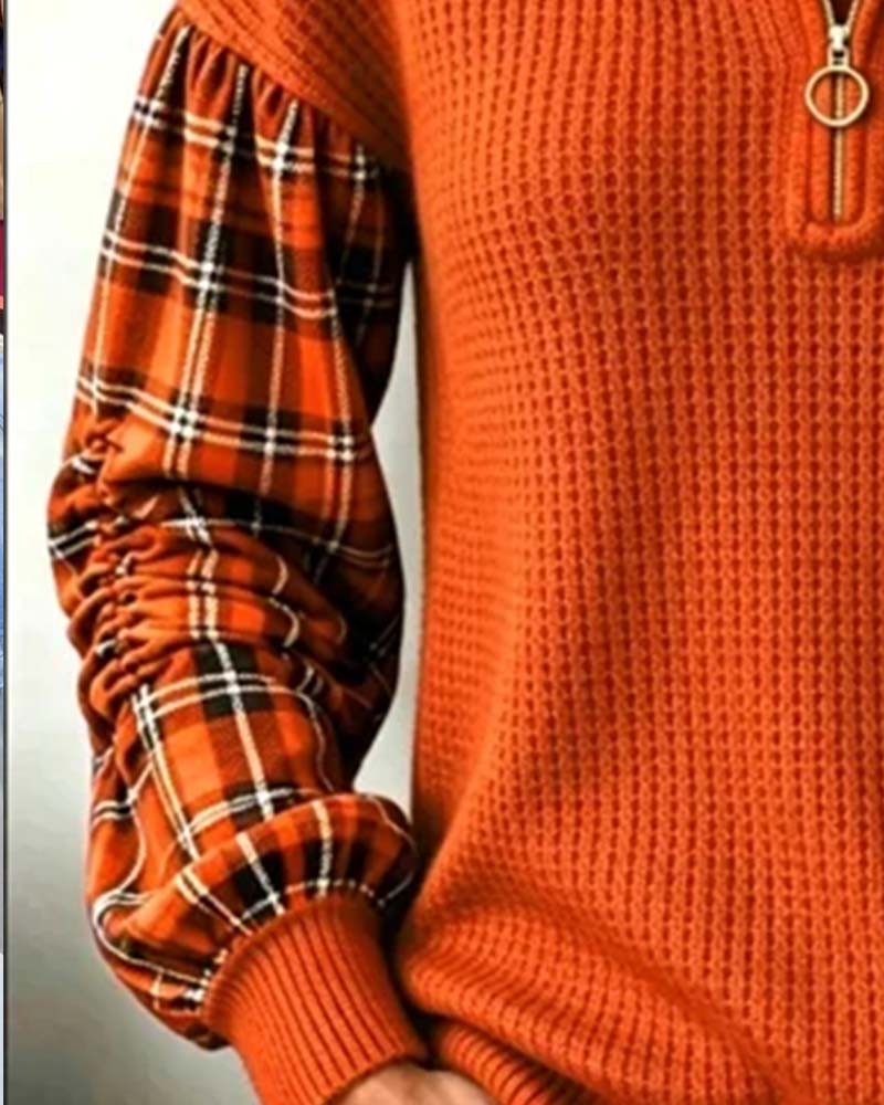 Long Sleeve Lapel Sweatshirt