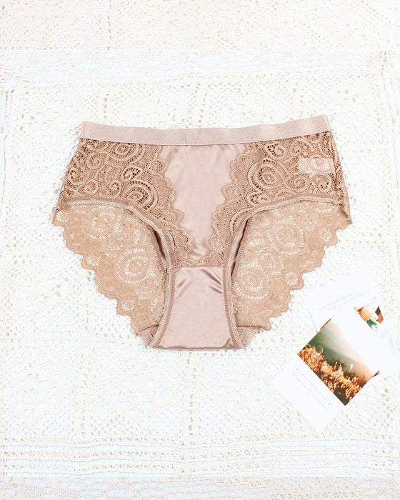 Women's High Waist Contrast Panties Set