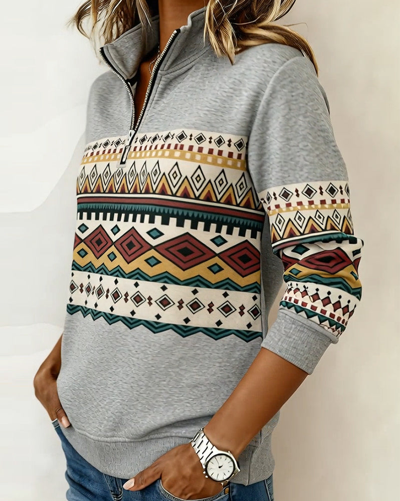 Half-Zip Retro Sweatshirt