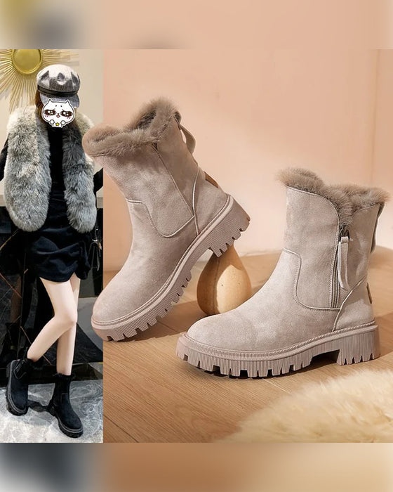 Women's Winter Fleece Snow Boots