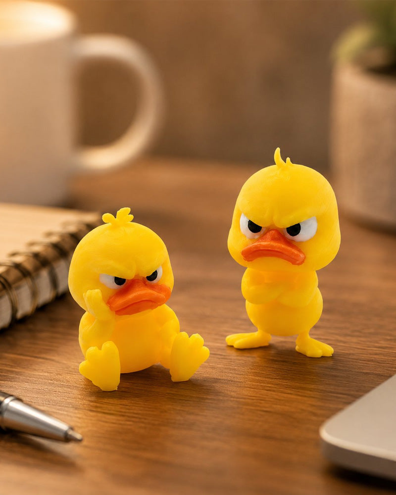 3D Printed Angry Little Yellow Duck