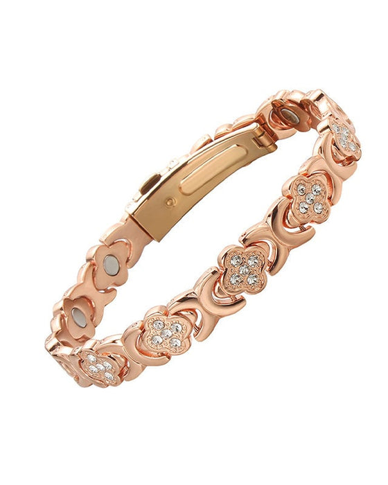 Four-Leaf Clover Copper Bracelet