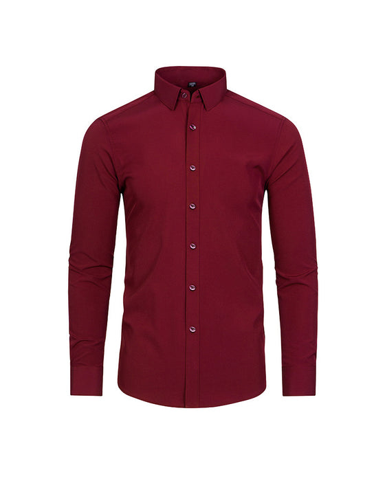 Men's Solid Long Sleeve Shirt