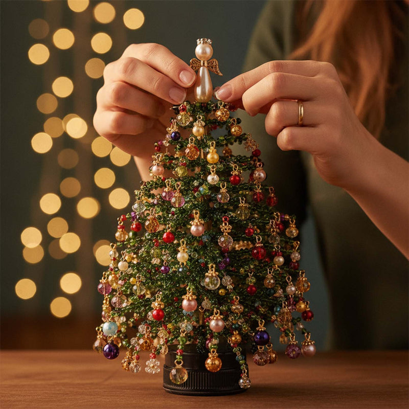 DIY Beaded Christmas Tree Ornament Craft Kit-price zap