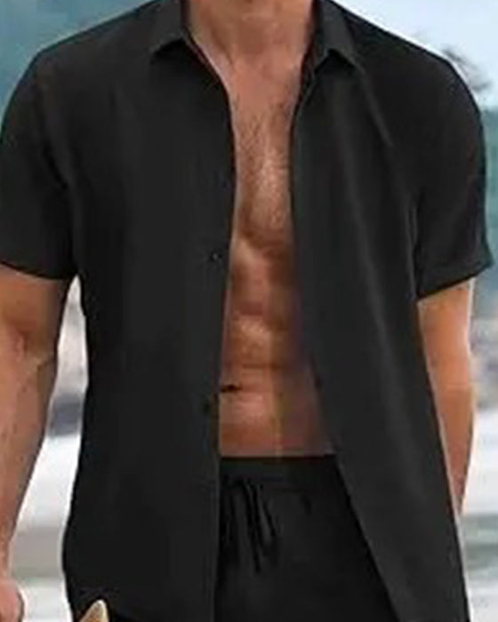 Men's Polo Short Sleeve Shirt Set