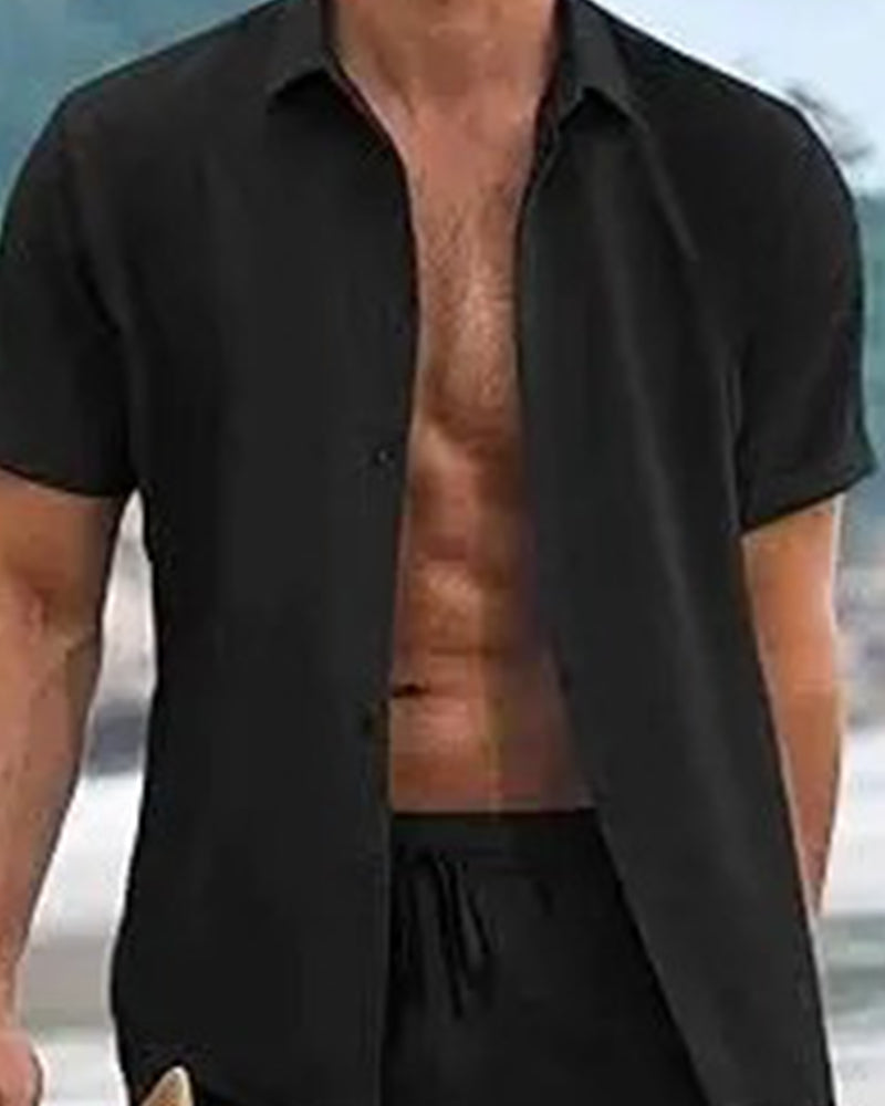 Men's Polo Short Sleeve Shirt Set