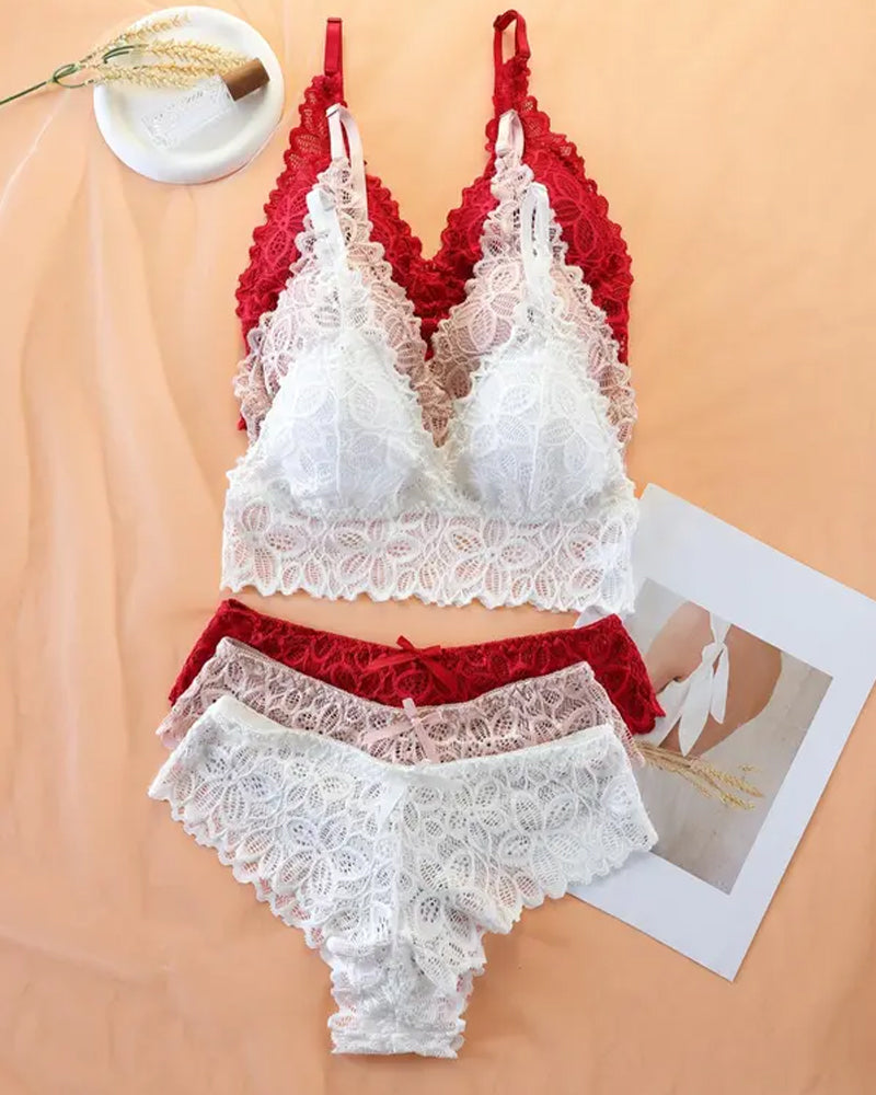 Women's Lace Romantic Underwear Set