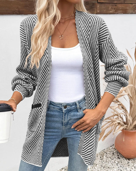 Pockets Long Sweater Cardigan