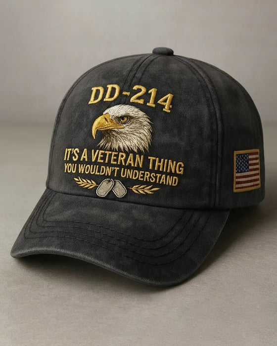 DD-214 Veteran 3D Embroidered Cap