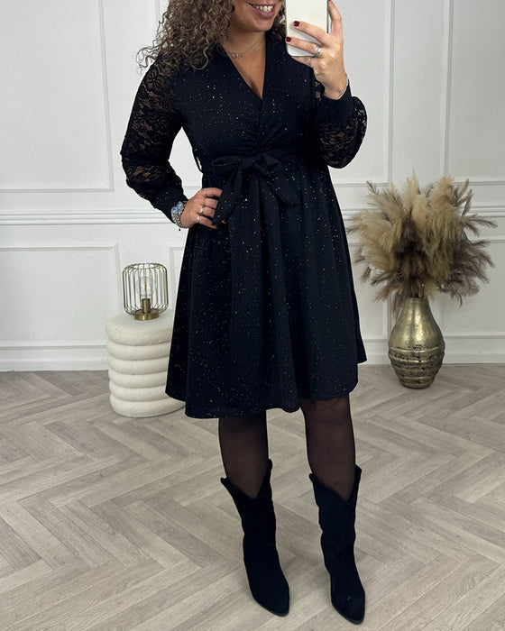 Lace V-Neck Sexy Dress