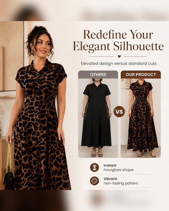 Casual Leopard Maxi Dress
