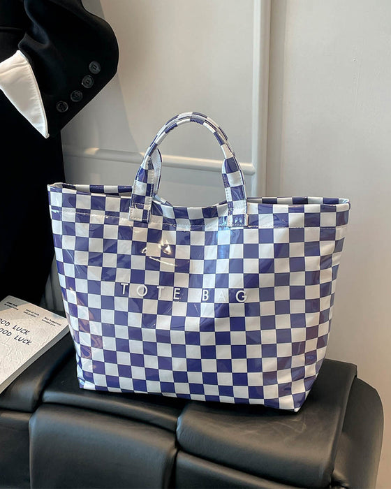 Plaid Large Capacity Handbag