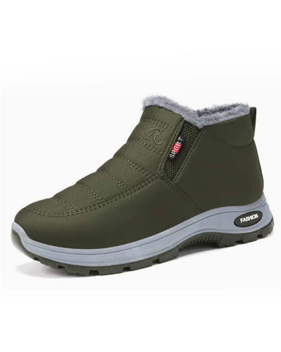 Winter Thick-Lined Snow Boots, Slip-On Warm Casual Shoes for Women and Men