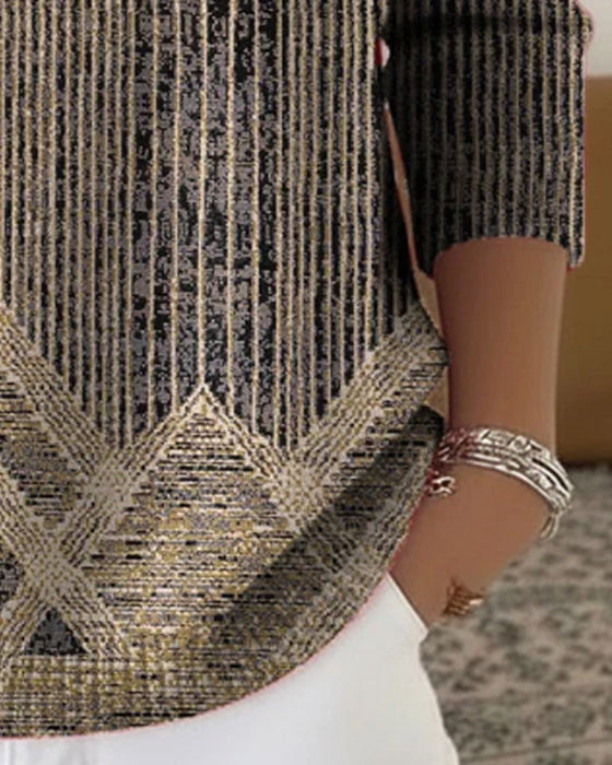 Elegant Button-Down Retro Pullover