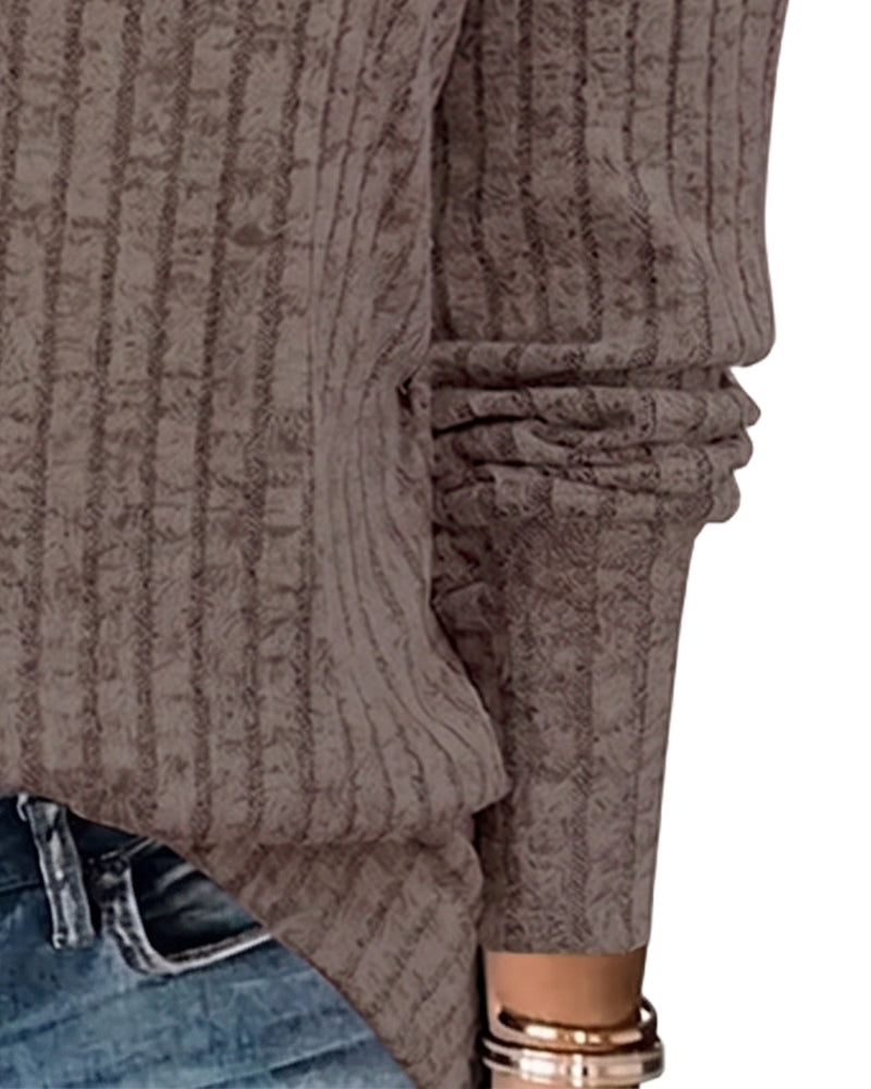 V-Neck Long Sleeve Top