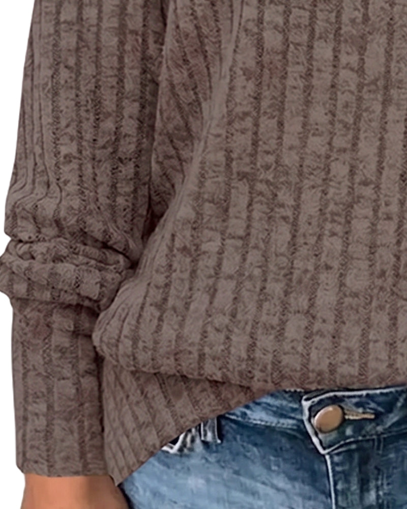 V-Neck Long Sleeve Top