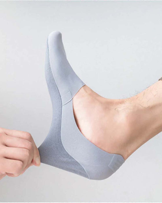 Anti-slip invisible cotton socks