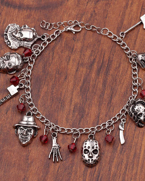 Halloween jason mask bracelet