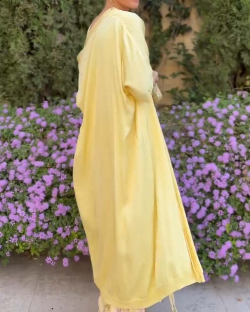 Sleeveless Maxi Dress + Matching Cardigan Set