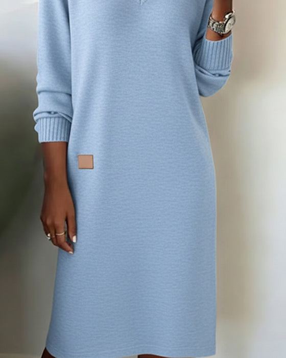 V-Neck Stylish Sweater Dress