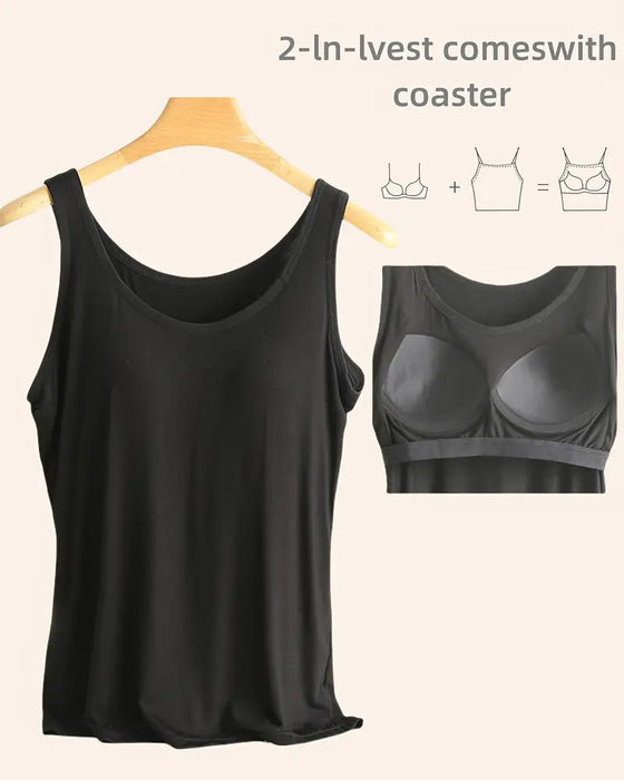 One-Piece Solid Color Bottoming Cami Top