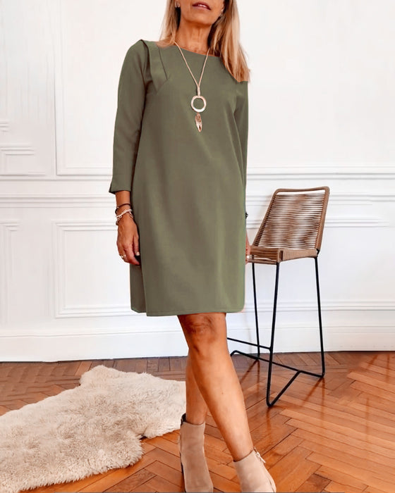 Elegant Shift dress with Long Sleeve