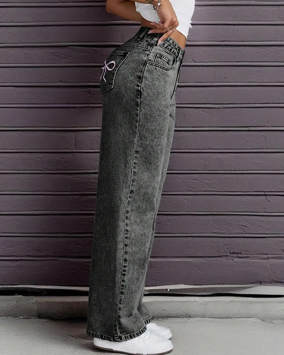 Fashion Bow Jeans