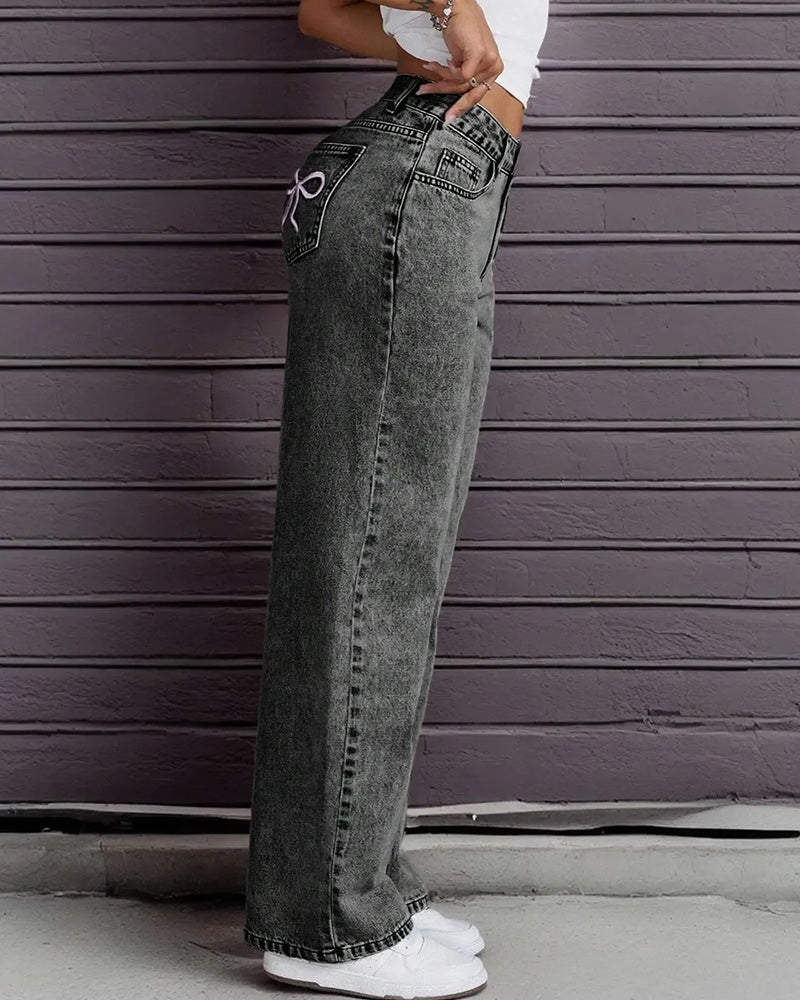 Fashion Bow Jeans