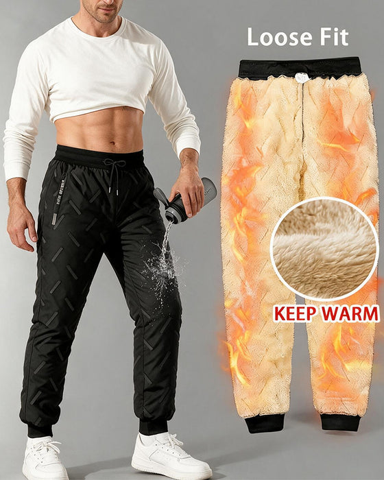 Men's Warm Pocket Drawstring Pants