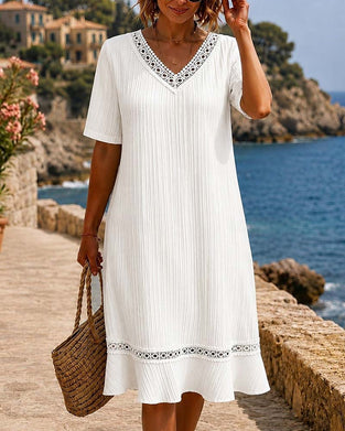 Lace Patchwork Textured Dress