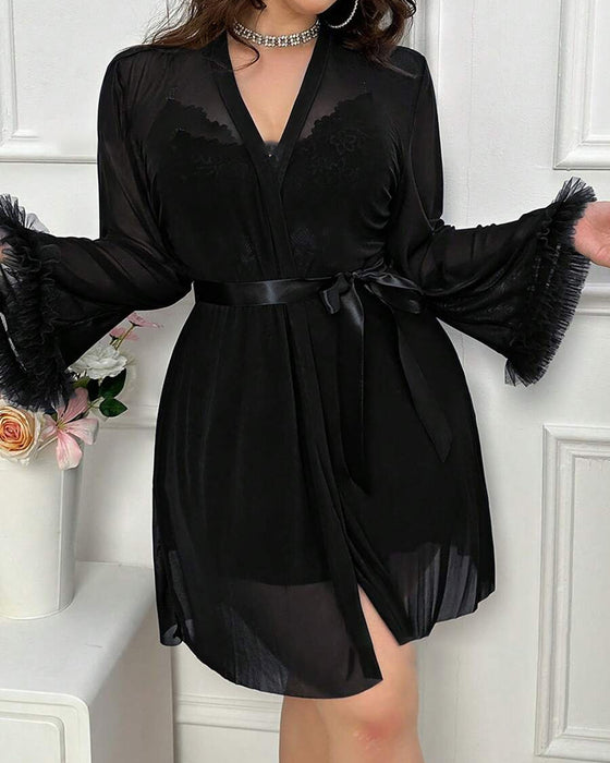 Sexy Lace Nightgown Suspender Suit