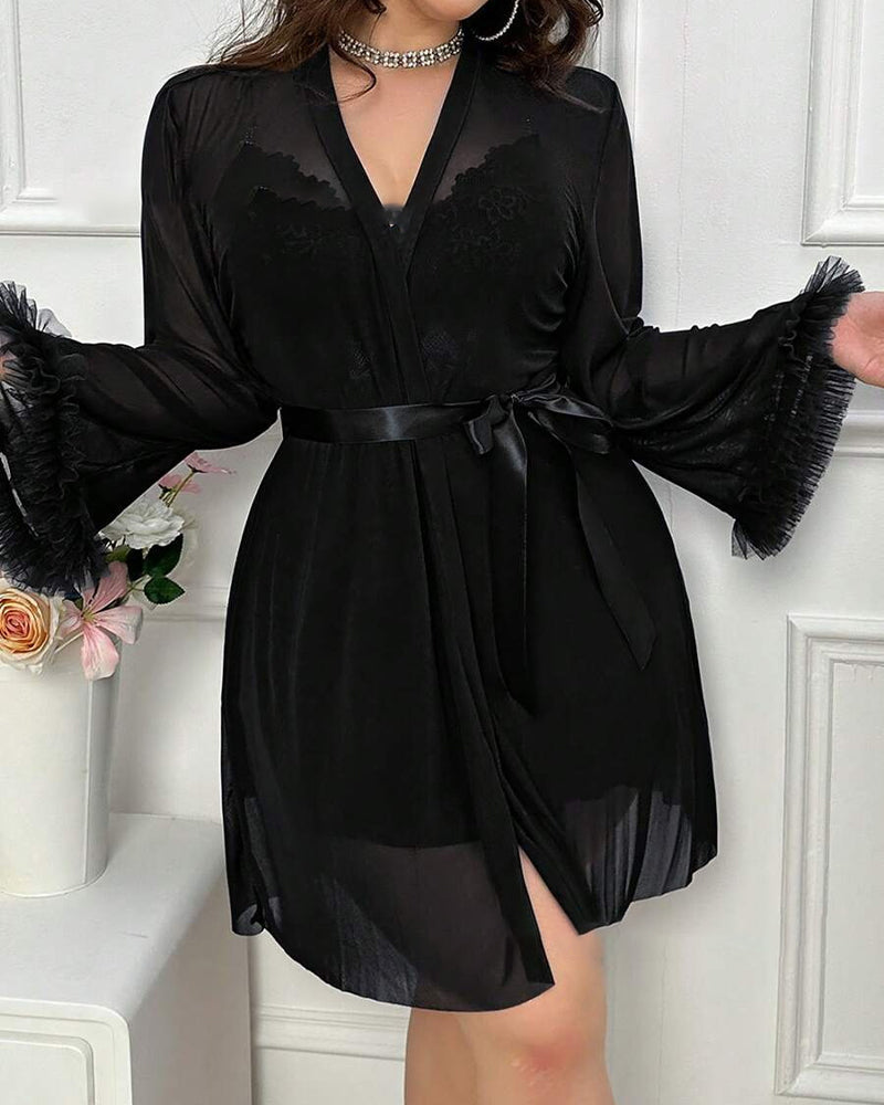 Sexy Lace Nightgown Suspender Suit