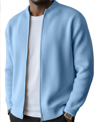 Men's Solid Color Zipper Coat