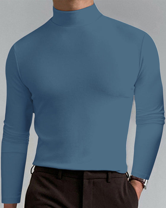 Men's Long-Sleeved Top With Slim Neckline