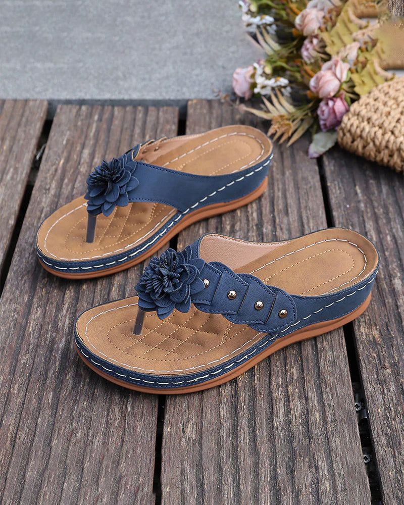 Women's Floral Print Sandals With Arch Support