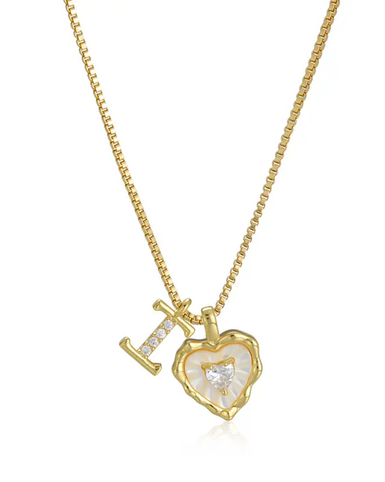 A–Z Micro Pave Letter Pendant Necklace
