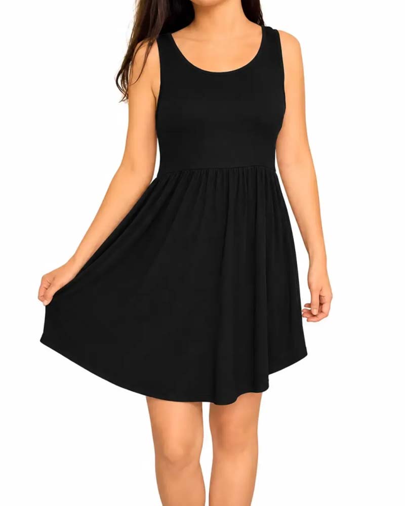 Sleeveless Loose A-Line Mini Dress