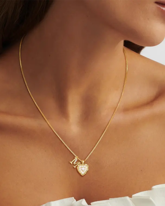 A–Z Micro Pave Letter Pendant Necklace