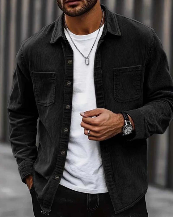 👔Men's Casual Corduroy Shirt Jacket – Classic Texture Meets Everyday Comfort
